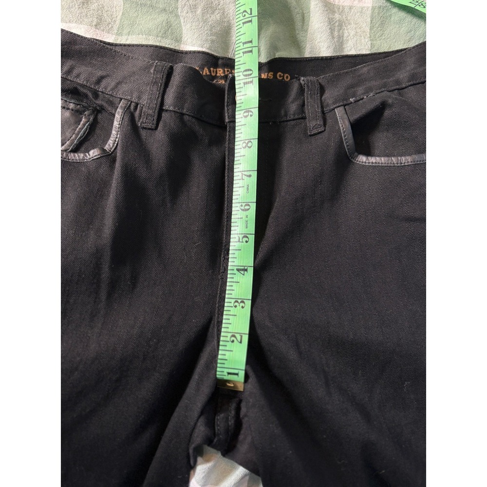 Lauren Jeans Co Ralph Lauren Black Lace Up Ankle Equestrian Pants Size 10 - Picture 8 of 10